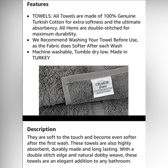 Chakir Linen Bath Towel - Picture 3 of 3